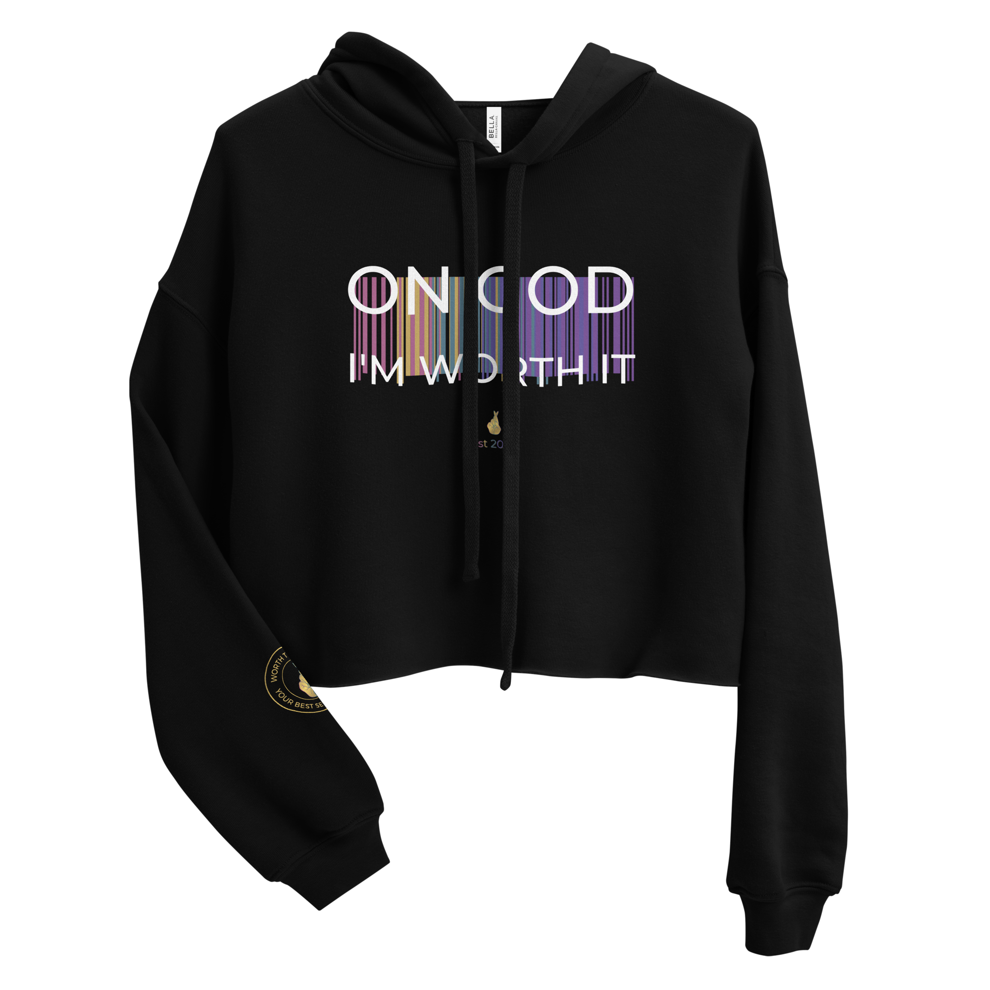 On God WERK Crop Hoodie