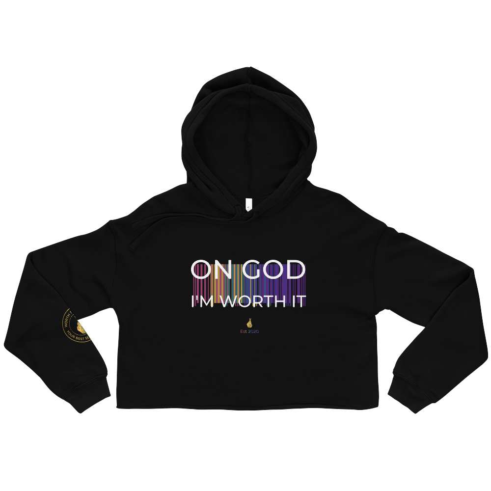 On God WERK Crop Hoodie